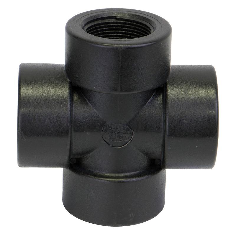 Banjo CR075 Polypropylene Cross FPT 3/8 in. to 2 in. Sizes