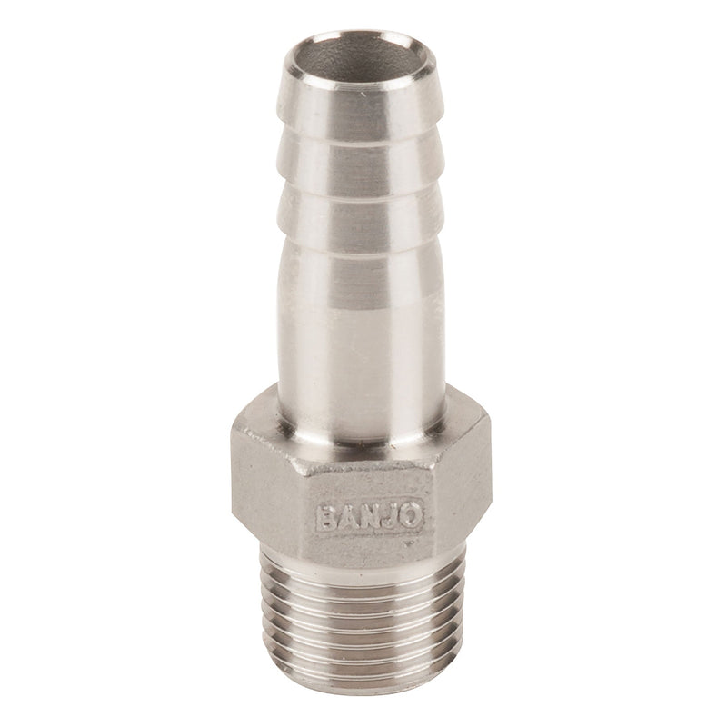 Banjo HB038-050SS 316 Stainless Steel Hose Barb Fitting 1/4 in. to 3 in. Sizes