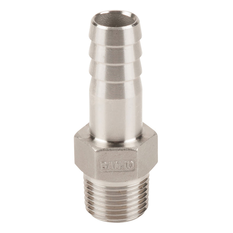 Banjo HB038SS 316 Stainless Steel Hose Barb Fitting 1/4 in. to 3 in. Sizes