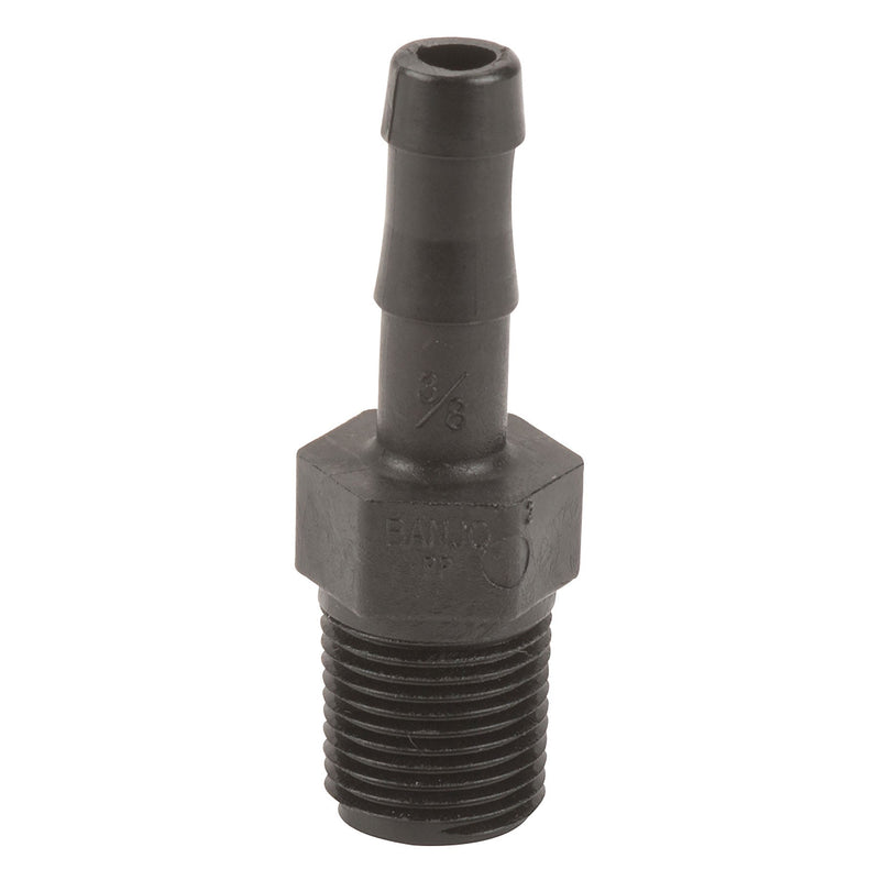 Banjo HB025-050 Polypropylene Straight Hose Barb MPT X HB 1/4 in. to 4 in. Sizes