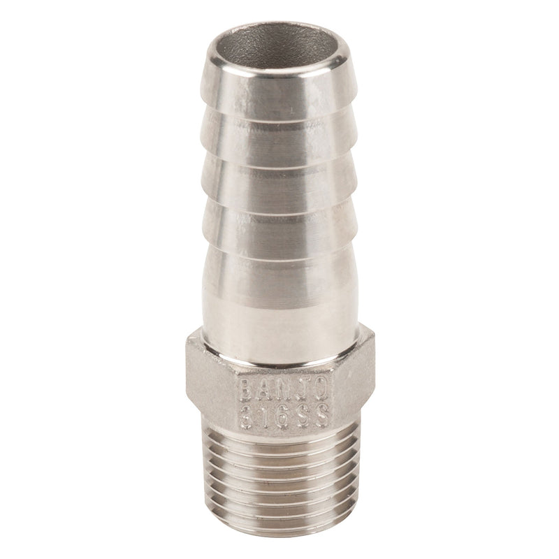 Banjo HB050-075SS 316 Stainless Steel Hose Barb Fitting 1/4 in. to 3 in. Sizes