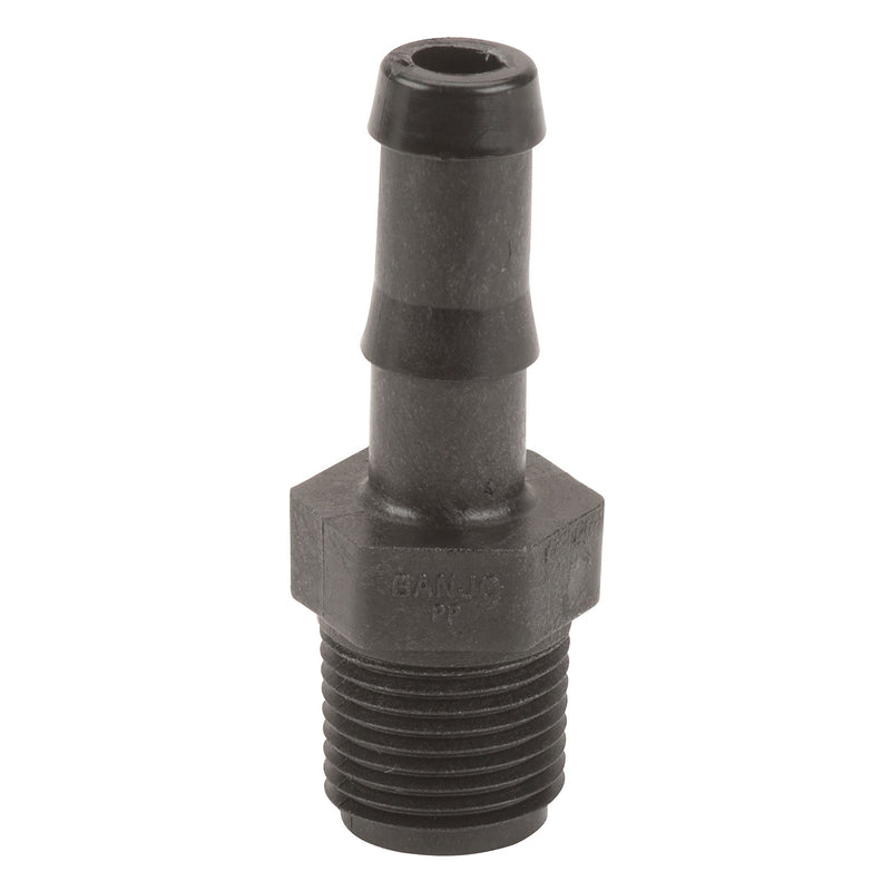 Banjo HB050-025 Polypropylene Straight Hose Barb MPT X HB 1/4 in. to 4 in. Sizes