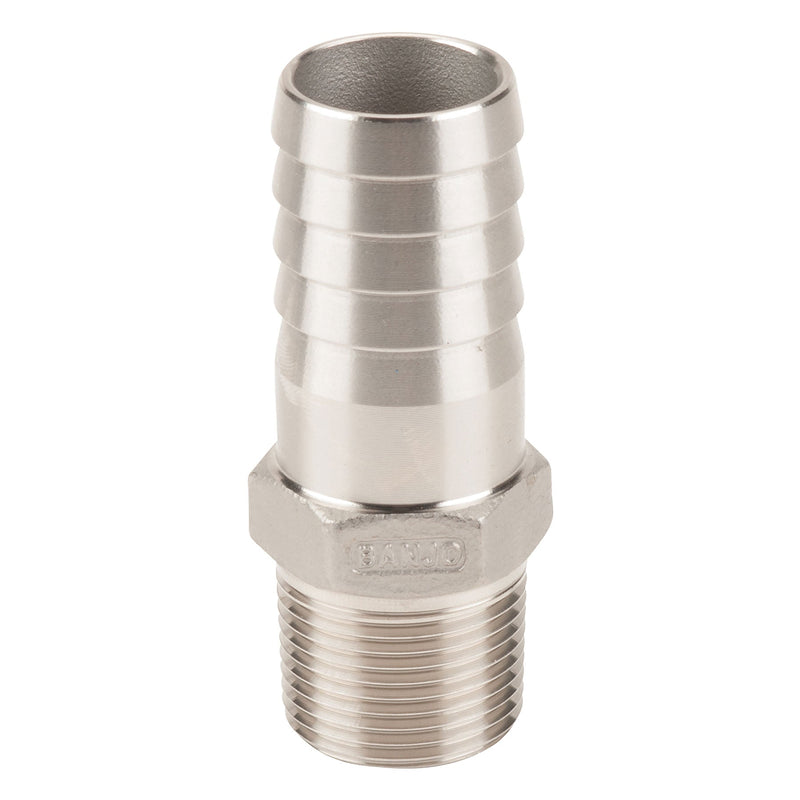 Banjo HB075-100SS 316 Stainless Steel Hose Barb Fitting 1/4 in. to 3 in. Sizes