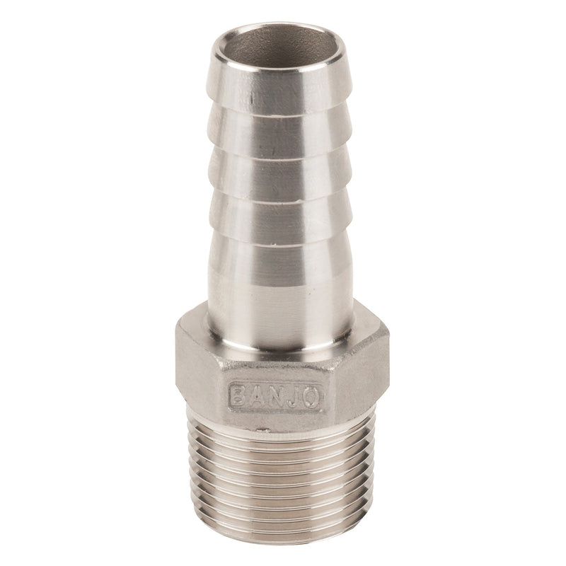 Banjo HB075SS 316 Stainless Steel Hose Barb Fitting 1/4 in. to 3 in. Sizes