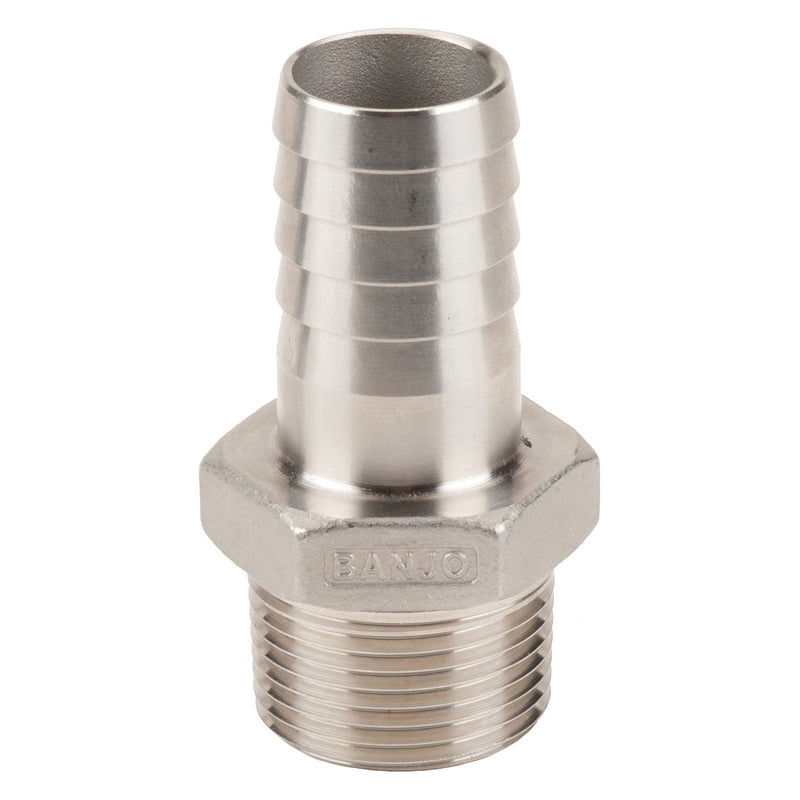 Banjo HB100SS 316 Stainless Steel Hose Barb Fitting 1/4 in. to 3 in. Sizes