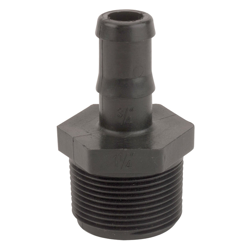 Banjo HB100 Polypropylene Straight Hose Barb MPT X HB 1/4 in. to 4 in. Sizes