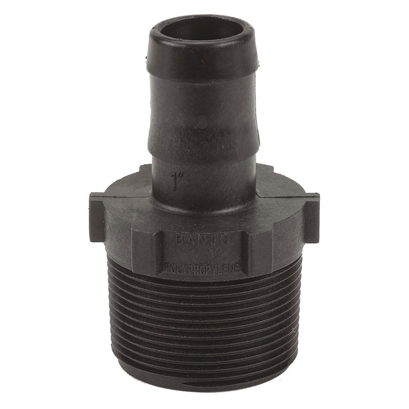 Banjo HB125 Polypropylene Straight Hose Barb MPT X HB 1/4 in. to 4 in. Sizes