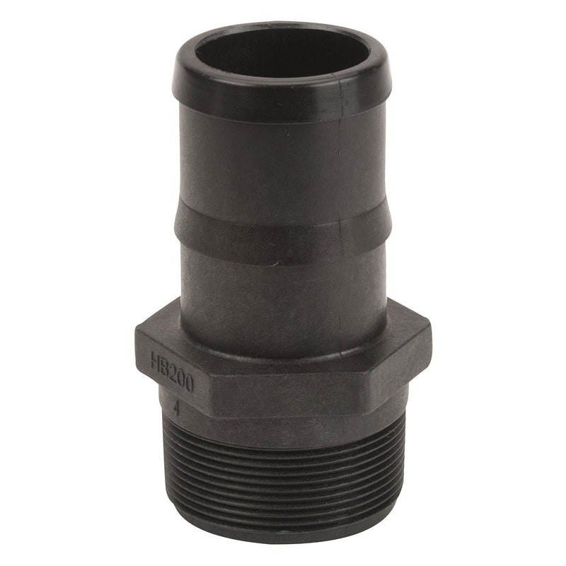 Banjo HB150-200 Polypropylene Straight Hose Barb MPT X HB 1/4 in. to 4 in. Sizes