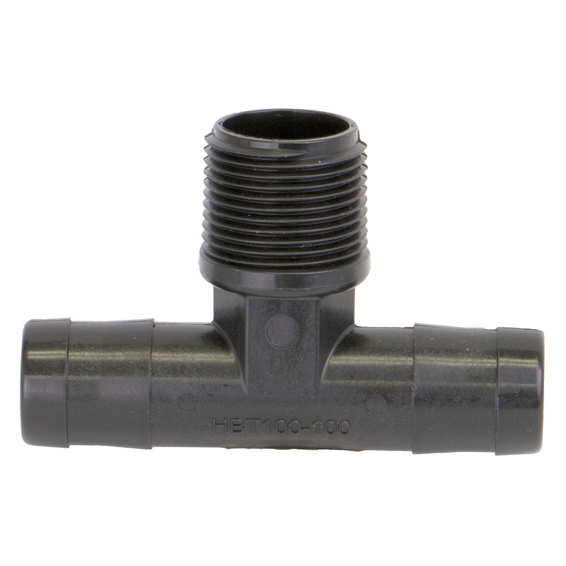 Banjo HBT100-100 Hose Barb Polypropylene Threaded Tee Fitting 1 in. to 1-1/2 in. Sizes