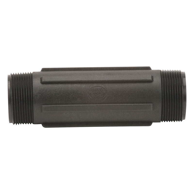 Banjo NIP300-6 Polypropylene Nipple MPT 1/4 in. to 3 in. Sizes Short to 6 in. Lengths