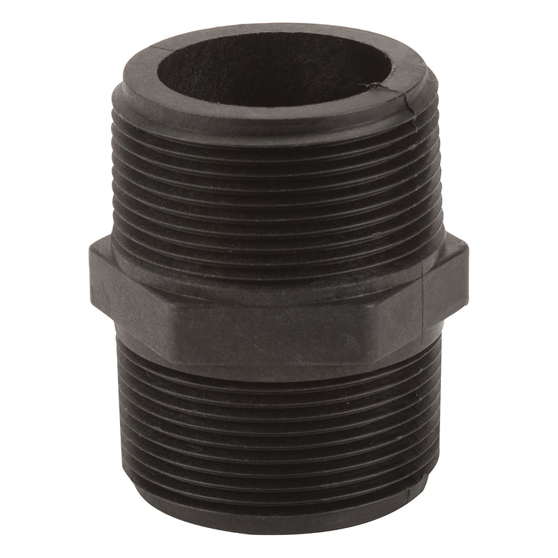 Banjo NIP150-SH Polypropylene Nipple MPT 1/4 in. to 3 in. Sizes Short to 6 in. Lengths