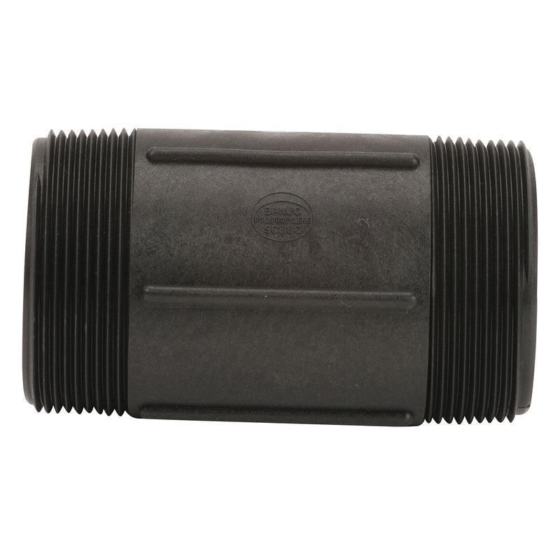 Banjo NIP300-4 Polypropylene Nipple MPT 1/4 in. to 3 in. Sizes Short to 6 in. Lengths