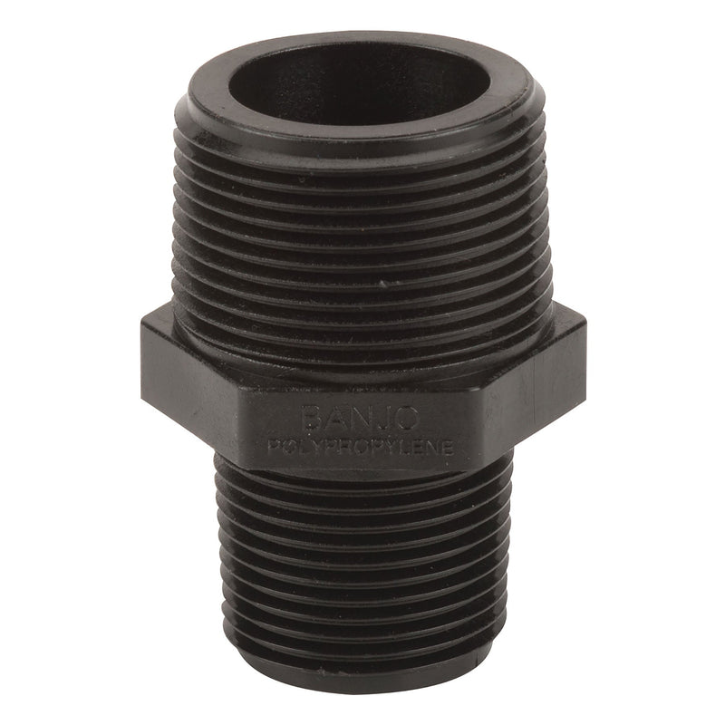 Banjo RN125-100 Polypropylene Reducing Nipple MPT 3/8 in. to 3 in. Sizes